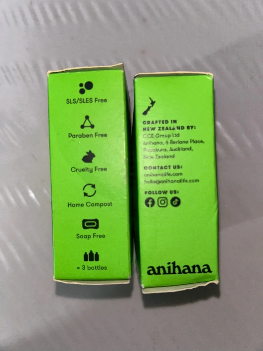 2x Anihana Cucumber & Mint Body Wash Bar
